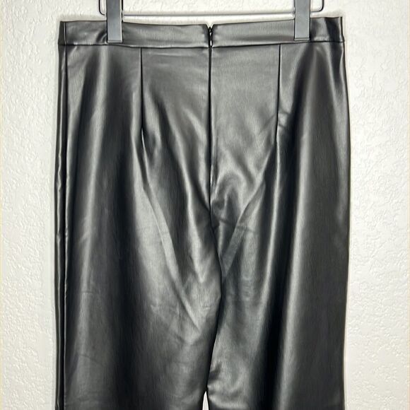 NWT Anthropologie Hutch FAUX LEATHER PANTS Black Size 10 - Picture 8 of 16